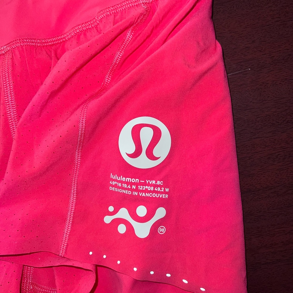Lululemon Athletica Women's Bright Pink Athletic Shorts - Picture 2 of 4